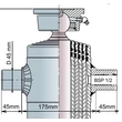 Kép 6/6 - Munkahenger tartó bölcső 3 oldalra billentéshez Tipo 4 175mm