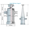 Kép 3/13 - 1250 mm 5 tagos billencs szett 3 oldalra billentéshez 8t